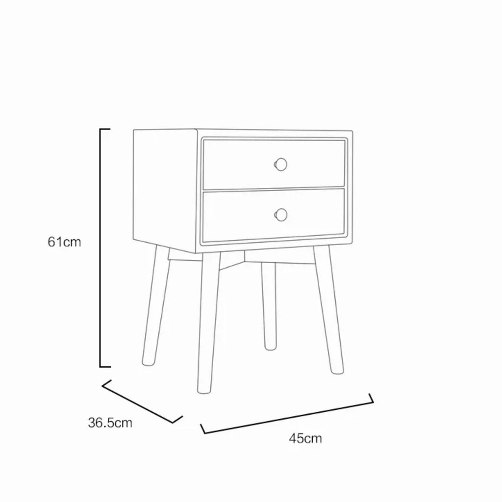 Adeline Nightstand | Ash Mid-Century