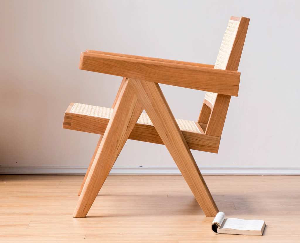 Easy Chair | Cherry Wood Frame