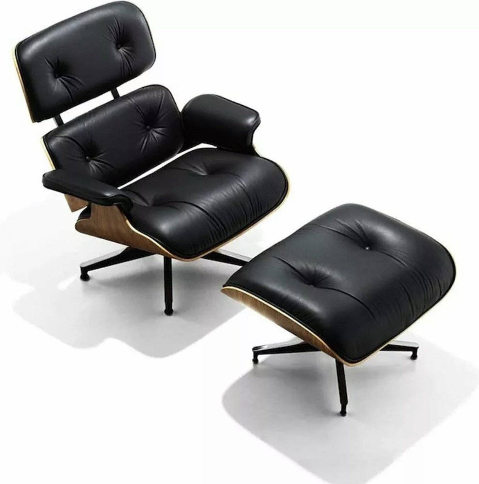 Frank Worthley Kwelling Tot ziens Replica Lounge Chair | Italiaans leer en walnutfineer