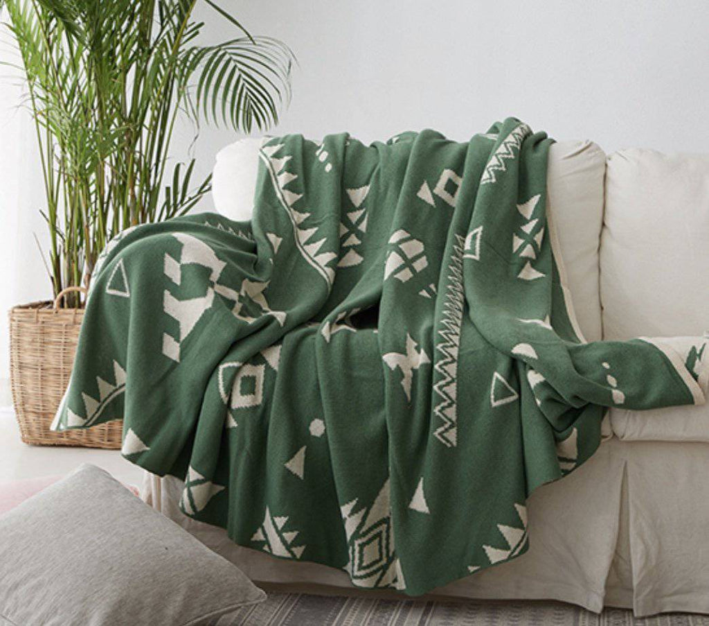 Reversible Cotton Minimalistic Throw Rugs