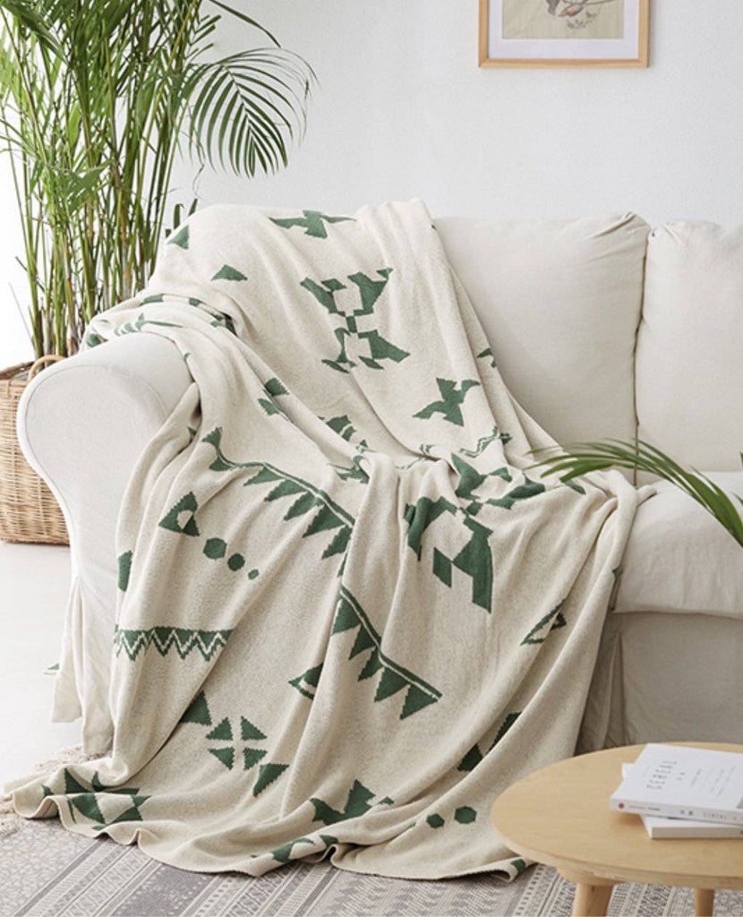 Reversible Cotton Minimalistic Throw Rugs